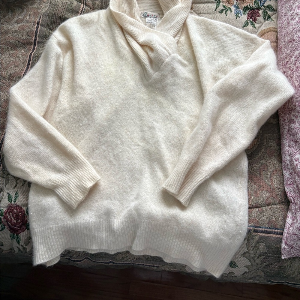 Beige Cream off-white VTG Querci Womens M Turtleneck Sweater